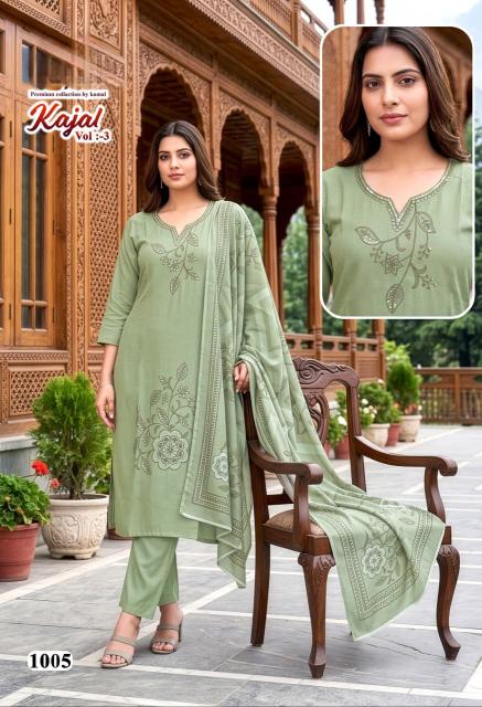 Desi kudi kajal 3 kurti manufacturer in surat